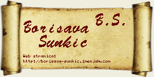 Borisava Šunkić vizit kartica
